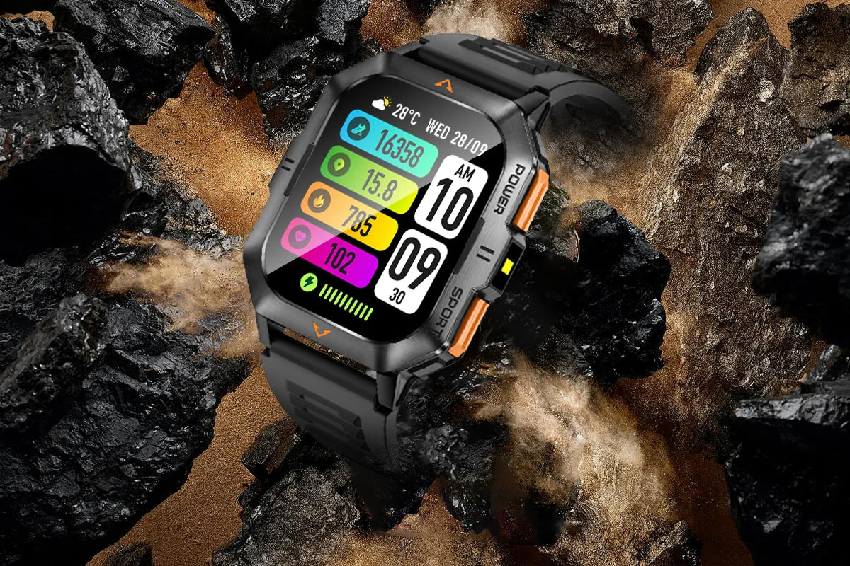 LIGE Outdoor Smart Watch For Men Women‘s Health 2.01’’ HD Screen 430mAh Battery LED Flashlight Waterproof Sports Smartwatches