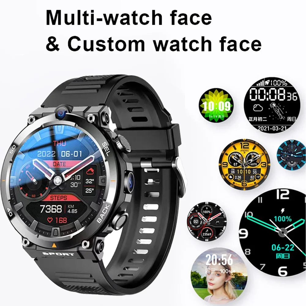 4G LTE Smart Watch 2025 Android os GPS Video Voice Wi-Fi Call Messaging HD Dual Cameras 4G Sim Card Call WIFI Men's SmartWatch