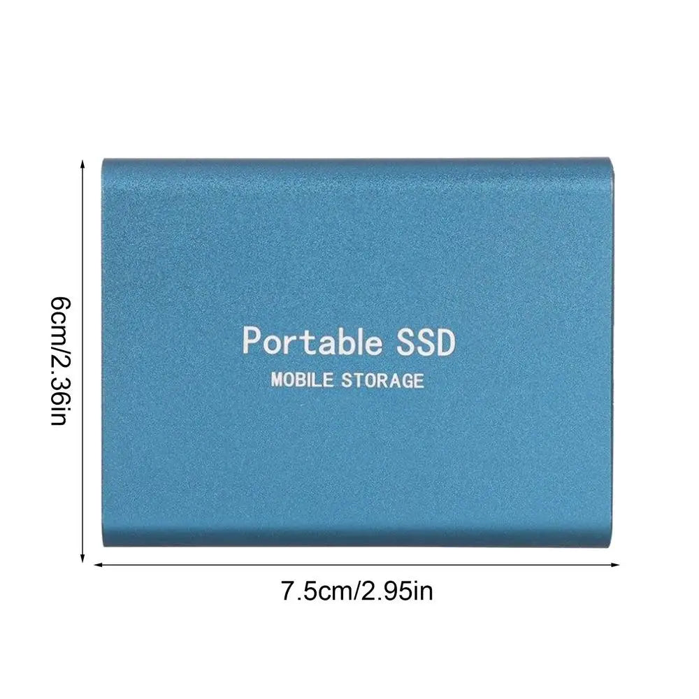 500GB Portable SSD High Speed External Hard Drive Portable Hard Drive Lightweight Design Mass Solid Drive for Phone Laptop