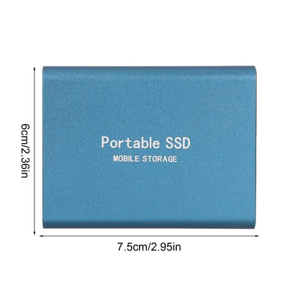 500GB Portable SSD High Speed External Hard Drive Portable Hard Drive Lightweight Design Mass Solid Drive for Phone Laptop