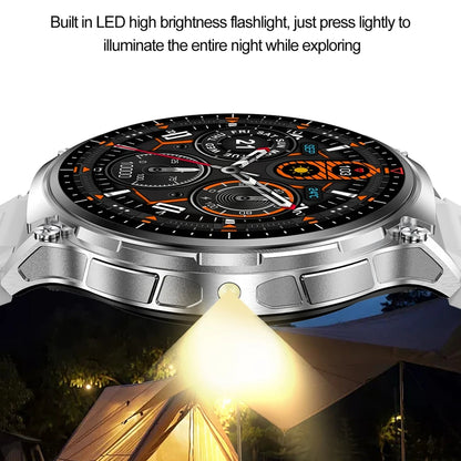 For Xiaomi New Smart Watch Men With LED Lights Outdoor GPS Motion Track Compass Waterproof Sports Watch Bluetooth Call 2024 New