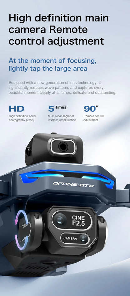 New GT8 Drone 8K Professional HD Camera Aerial FPV Intelligent Avoiding Obstacle Large Screen Remote Control Folding RC Dron Toy