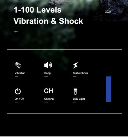 1000m Electric Dog Training Collar with Remote Control Waterproof Rechargeable Pet Dog Bark Stop Shock Collar Electric Shocker