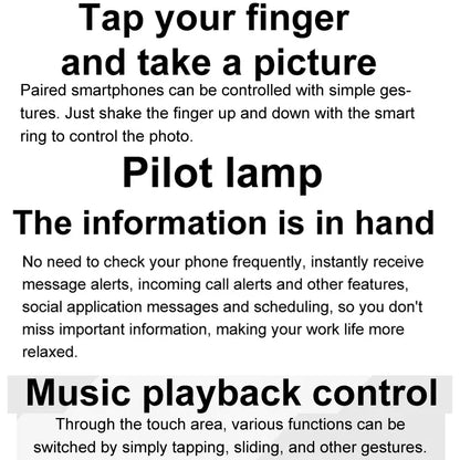 Smart Ring with Case-Skin Temperature Measure,Message Call Reminder,Sport Health Sleep Monitor,IP68 5ATM,Touch Control Rings