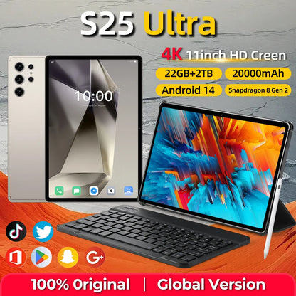 2025 NEW Tab Tablets S25 Ultra Original Global Version Tablet PC Android 14 Snapdragon 8gen2 Dual SIM WIFI 4G/5G GPS WIFI Kids