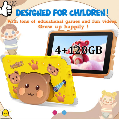 7 Inch Kids Tablet 4GB RAM 128GB ROM Android 15.0 MTK8321 Quad Core Dual Camera WIFI 1024*600 IPS Screen Childrem's Gift Tablets