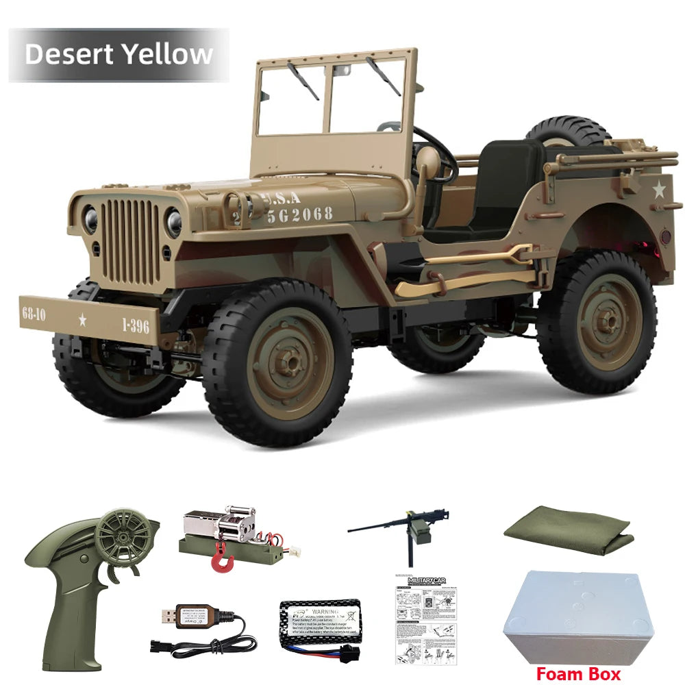 JJRC C8815 RC Car 1/10 WILLYS 1941 4WD RTR RC Crawler 2.4G Remote Control Car Off-road Climbing Military RC Truck Toys Gift
