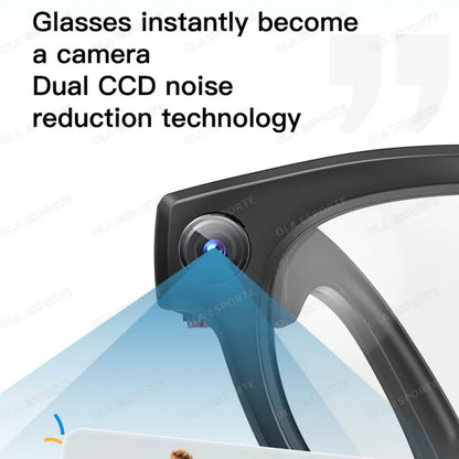 New Smart Glasses 2025 Recording Videos 800W Camera AI Photo Recognition Answer Translation Charging Lens BT Music Smartglasses