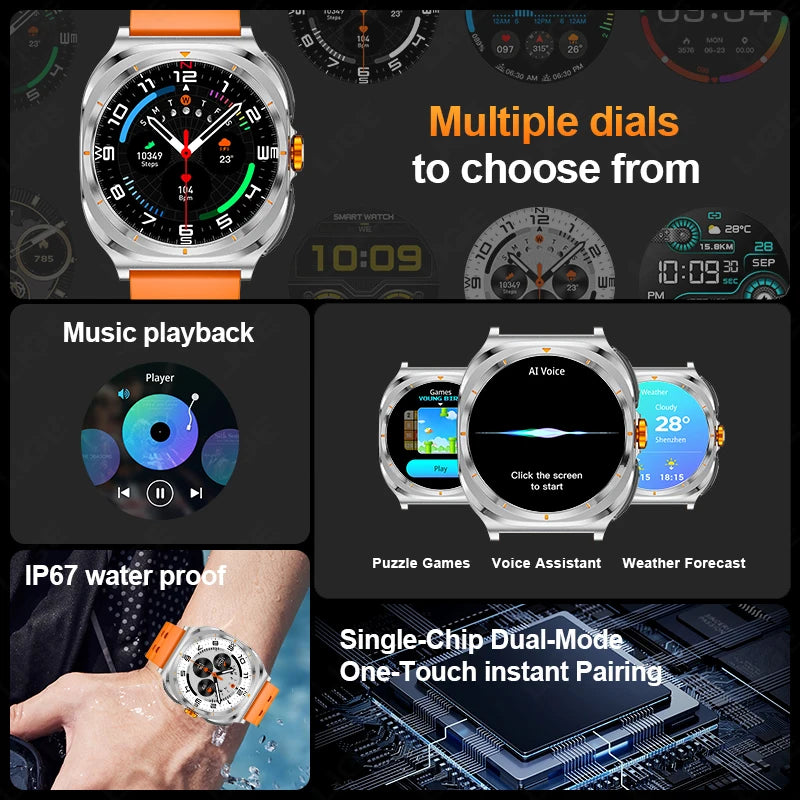 2025 New Smart Watch With 2 in 1 TWS Wireless Headset Bluetooth Call 1.53" AMOLED Screen 400mAh IP67 Waterproof Sport Smartwatch