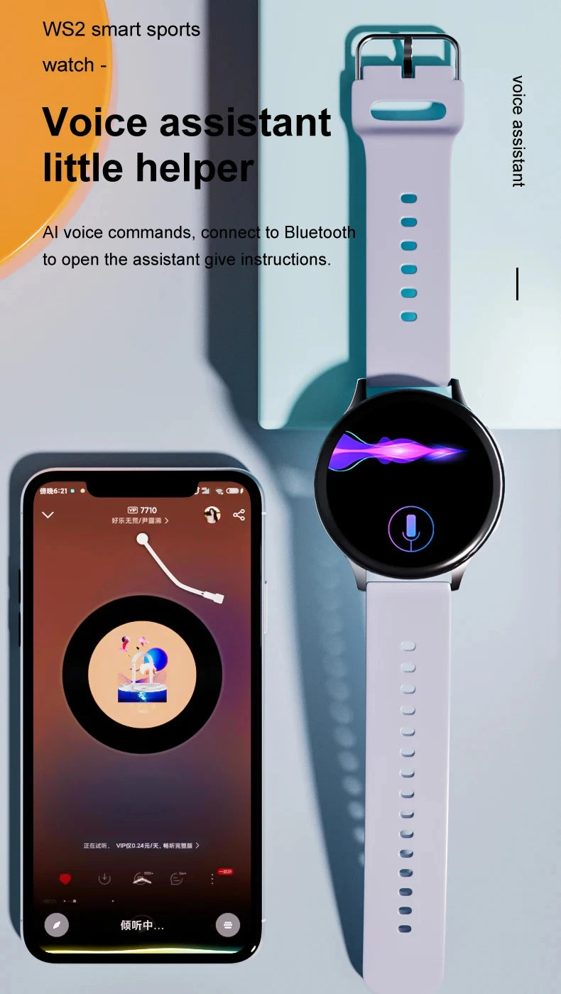 2025 New Women Bluetooth Call Smart Watch Heart Rate Blood Pressure Monitoring Smartwatches IP67 Waterproof Men Smartwatch+Box