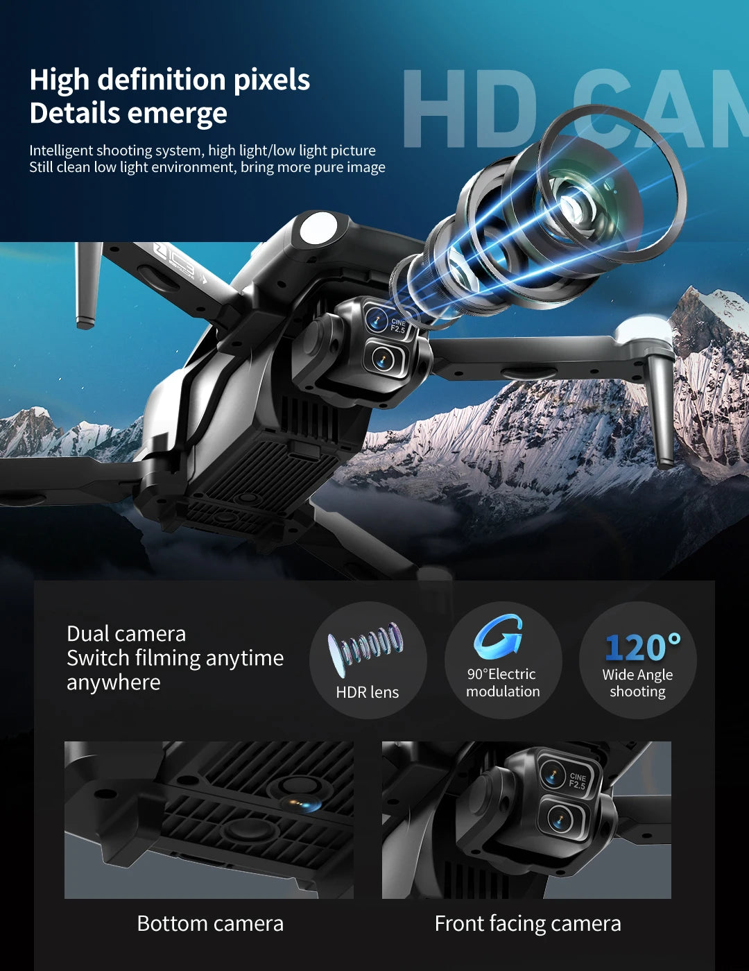 Z103 Pro MAX GPS Drone 8K Professional HD Dual Camera With Screen 5G WIFI Laser Obstacle Avoidance Brushless Rc Quadcopter Drone