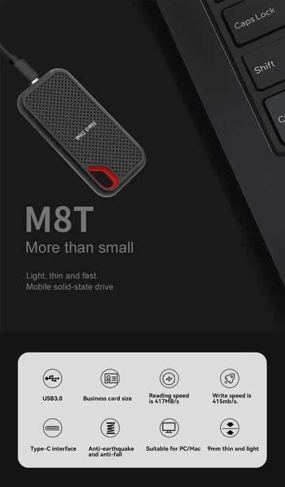 Lenovo Hard Disk Mobile SSD E60 1TB 2TB 256TB USB 3.1 HD External Hard for Laptop PS5 Mobile Hard Disk HDD Storage