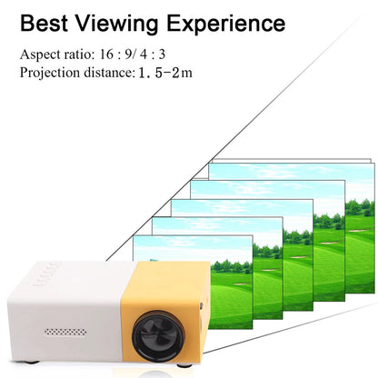 Projector 5 X 3.2 X 1.9In Portable Small Size Stylish 1080P LED Projector Convenient Practical for Travel Movies Games Camping