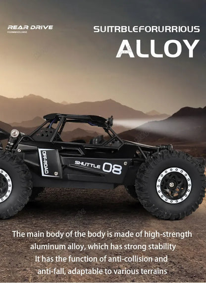 RC Cars Off-Road 2WD 1:16 Scale All Terrain Fast 20KM/H High Speed Electric Vehicle with 2.4GHz Metal Shell Remote Control Truck