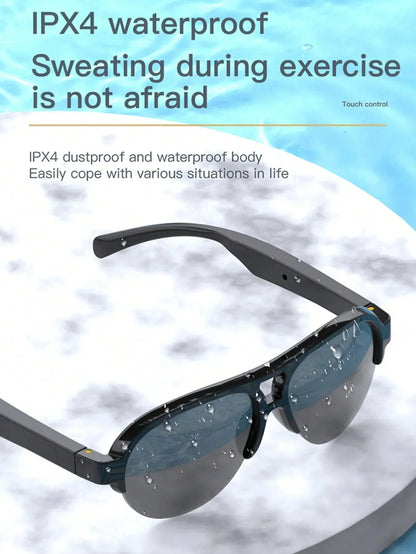 V5.3 Smart Wireless Glasses - Touch HD Lens, High Fidelity Audio, Wireless Call and Music, Rechargeable Battery, Outdoor Sports