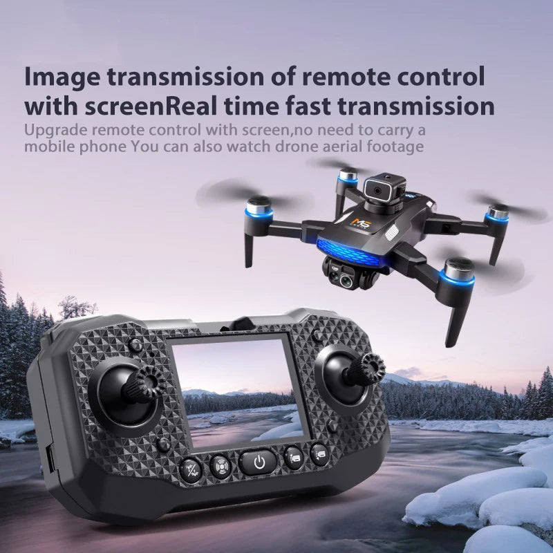 Xiaomi M6 RC Drone 8K Aerial HD Dual Camera 5G WIFI Intelligent Obstacle Avoidance With Screen GPS Ruturn Brushless Power Drone