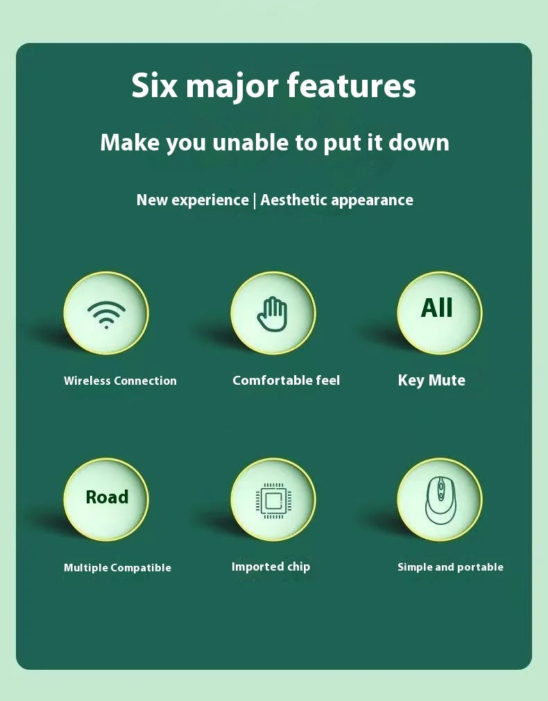 Wireless Mouse, Rechargeable, Computer Game Office Mouse, Dual-Mode Ergonomic Mouse, Portable Multi Color Mouse, Suitable for Pc