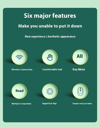 Wireless Mouse, Rechargeable, Computer Game Office Mouse, Dual-Mode Ergonomic Mouse, Portable Multi Color Mouse, Suitable for Pc