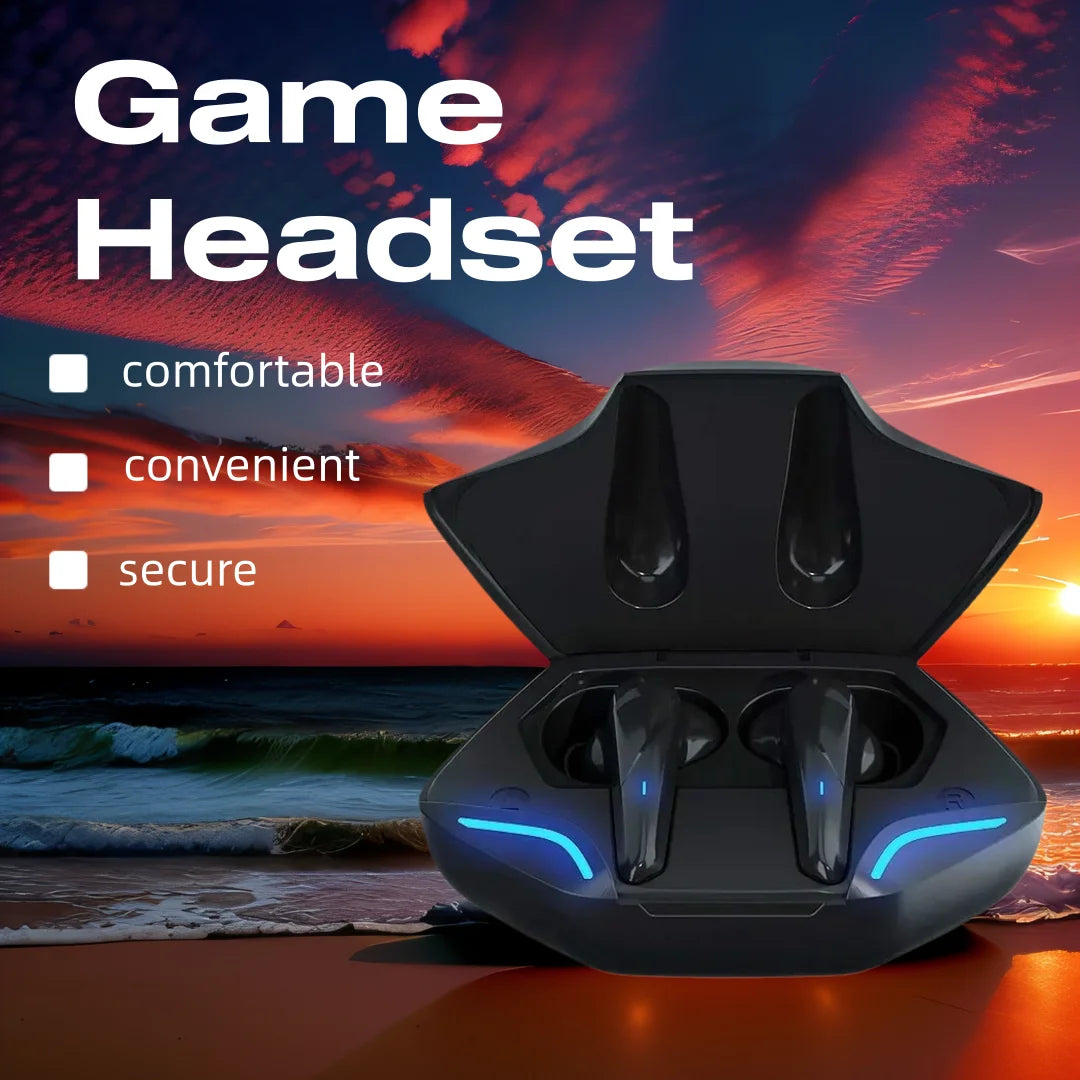 Gaming Earbuds Wireless Bluetooth Earphones With Mic Bass Audio Sound 9D Stereo Music HiFi Headset Game Sport Headphones