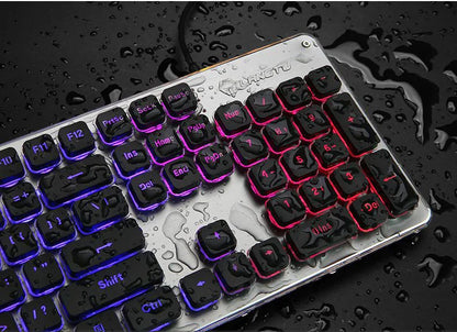 Silent Keyboard Mechanical Wired Gaming Colorful Backlit Mechanical Chocolate Keyboard Gamer Keyboard for Pc Laptop Accessories