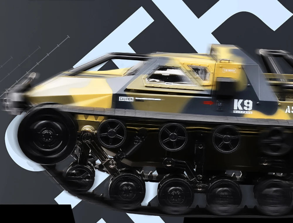 JJRC C8812 / C8812 MAX RC Car Full Scale Tracked Tank Simulation 2.4G Remote Control Car Drift LED Light Off-Road RC Toy As Gift