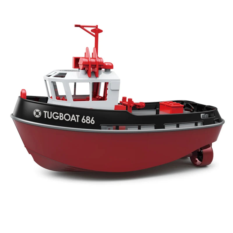RC Boat 686 2.4G 1/72 Powerful Dual Motor Long Range Wireless Electric Remote Control Tugboat Model Toys for Boys Gift