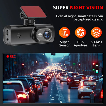 Dash Cam 4K WIFi GPS Front and Rear Night Vision Video Recorder HD 1080P Camera Auto System for car  Bicycles motorcycl summer