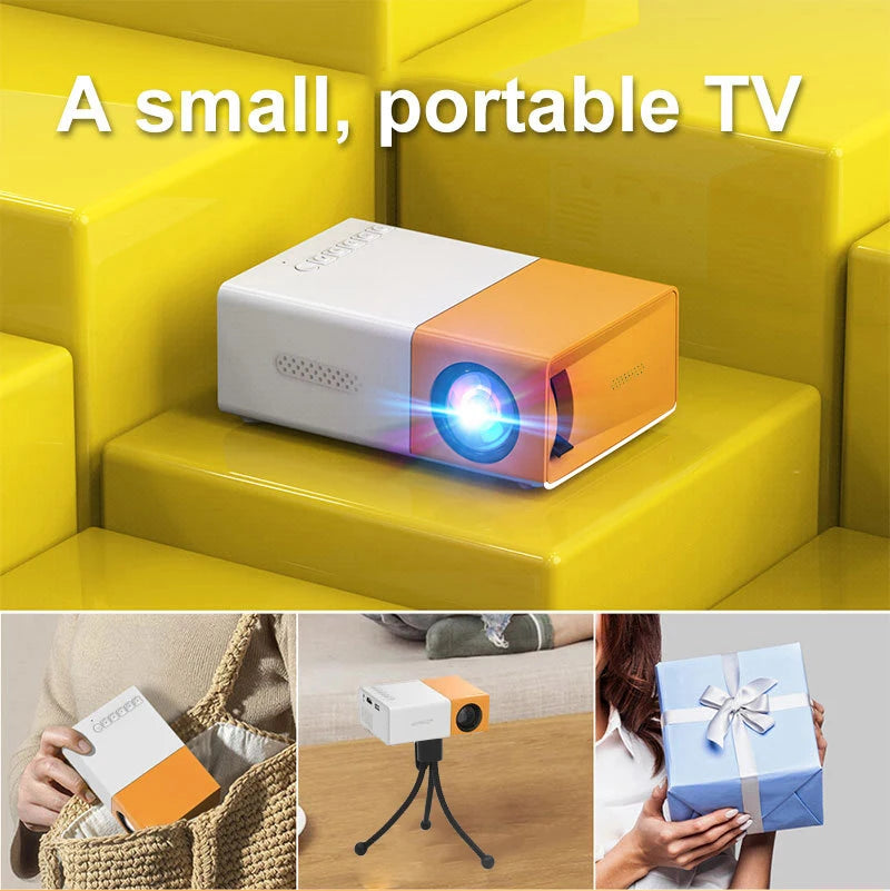 New Projector for Home Use 4K Ultra HD Mobile Phone Wall Projection, Dormitory, Bedroom, Living Room, Home Cinema Projector