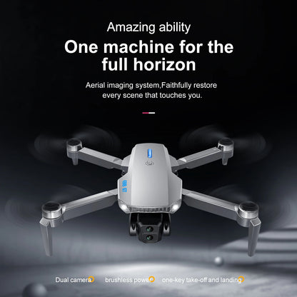 E88GT 4.3-inch Large Screen Drone Brushless Dual Camera Aerial Photography 8K HD Optical Flow Remote Control Aircraft Boy Gift