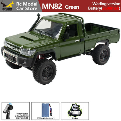 MN MODEL 1:12 4WD RC Panda Off-road Diving Car Adventure Terrain Vehicle Wading Rock Crawler Climbing Gun Truck Toy for Adult