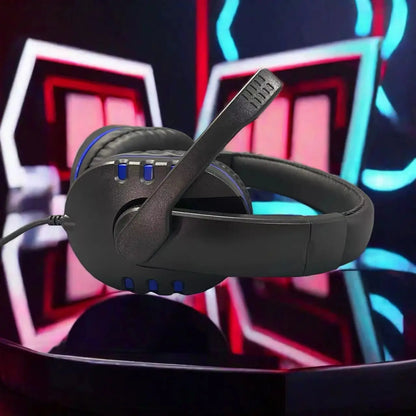 Wired over-ear gaming headphones unisex for laptops desktops gaming devices ideal for online classes meetings gaming with HD sou