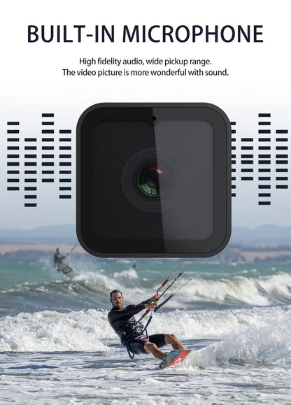 1080P HD Portable Sports Mini Camera with Hotspot WiFi Waterproof Camera, Motorcycle and Bike Camera Anti Shake Outdoor Sports