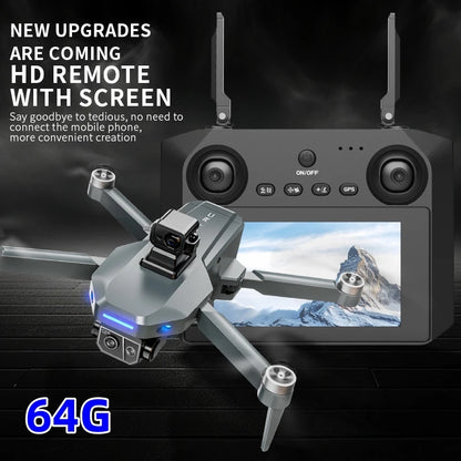 8K HD dual camera GPS drone gimbal 360 ° laser obstacle avoidance brushless quad-axis foldable aircraft