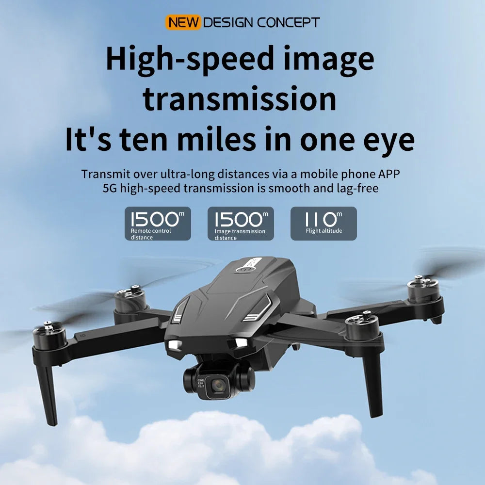 F204 New Original Upgrated RC Drone with 8k professional HD camera 5G WiFi Brushless laser barrier avoidance Folding quadcopter