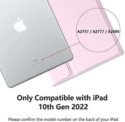 For iPad 10th Generation 2022 10.9 Inch Case with Keyboard,Detachable Wireless Bluetooth Keyboard+Tablet Cover For iPad 10th Gen