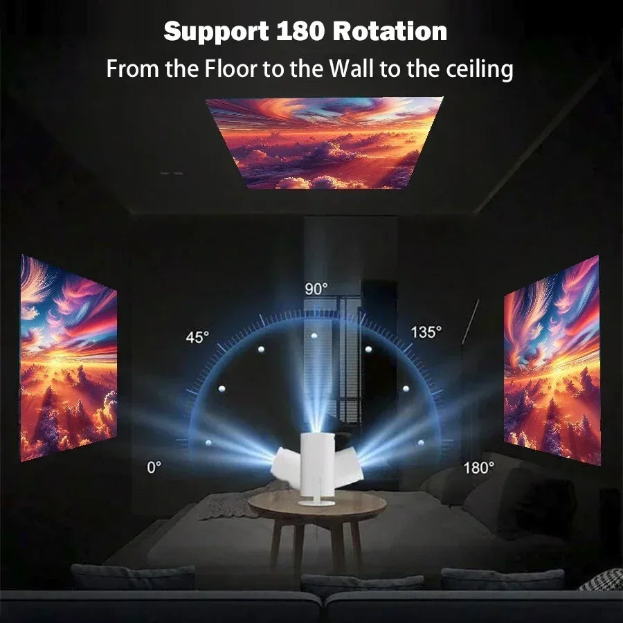 Projector 4K Android 11 Projector Native HD 1080P Dual Wifi6 BT5.0 for home/outdoor/office1920*1080P Portable Projector