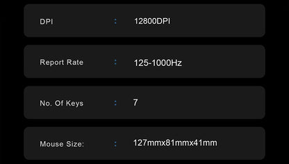 Wireless Game Mouse 12800DPI 1000Hz BT/2.4G/Wired 7 Buttons Macro Mouse for E-sports Ergonomic Design RGB Backlit