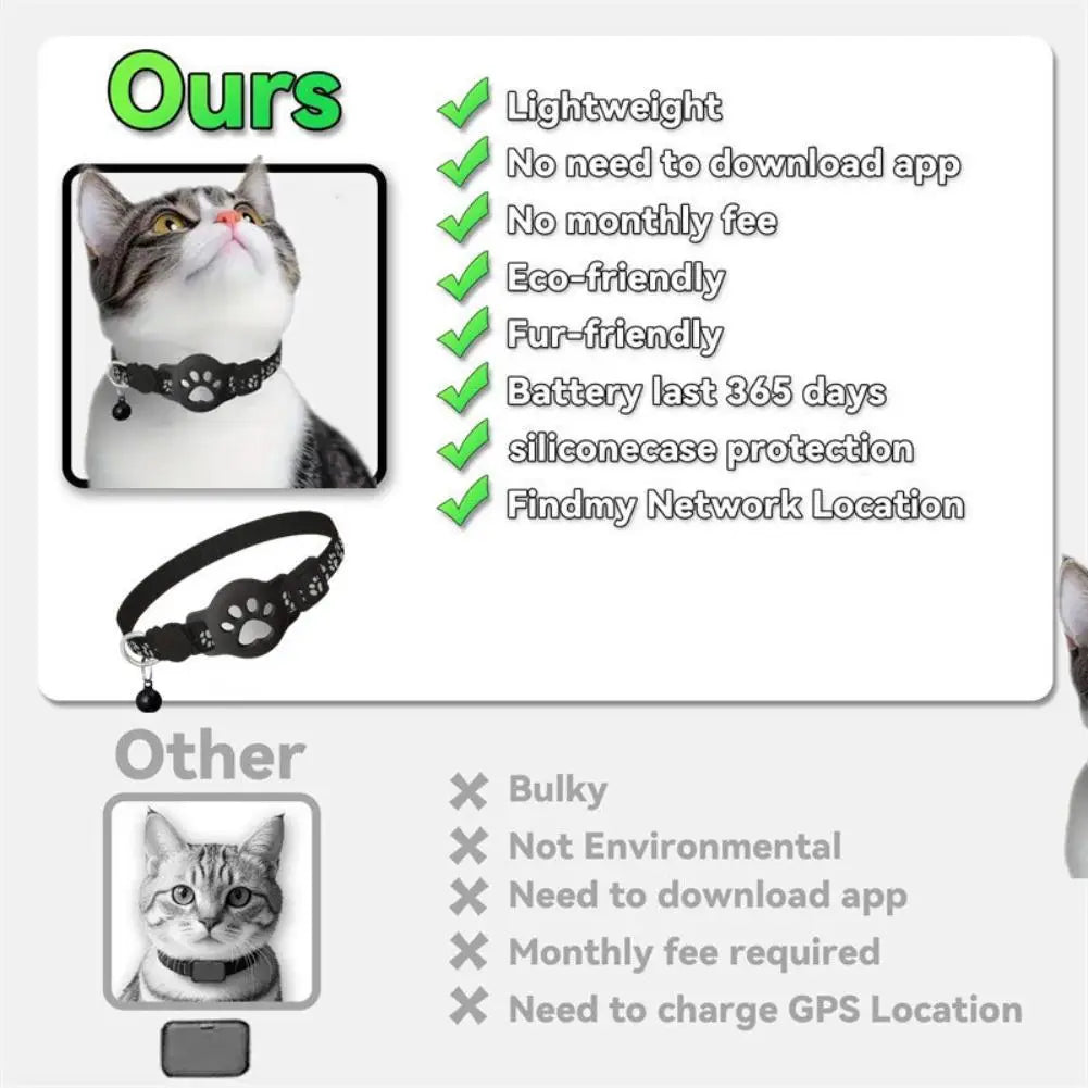  Pet Positioning Collar Waterproof Dog Cat GPS Animal Tracking Movement Alert Anti Lost Tracker Night Reflective Collar