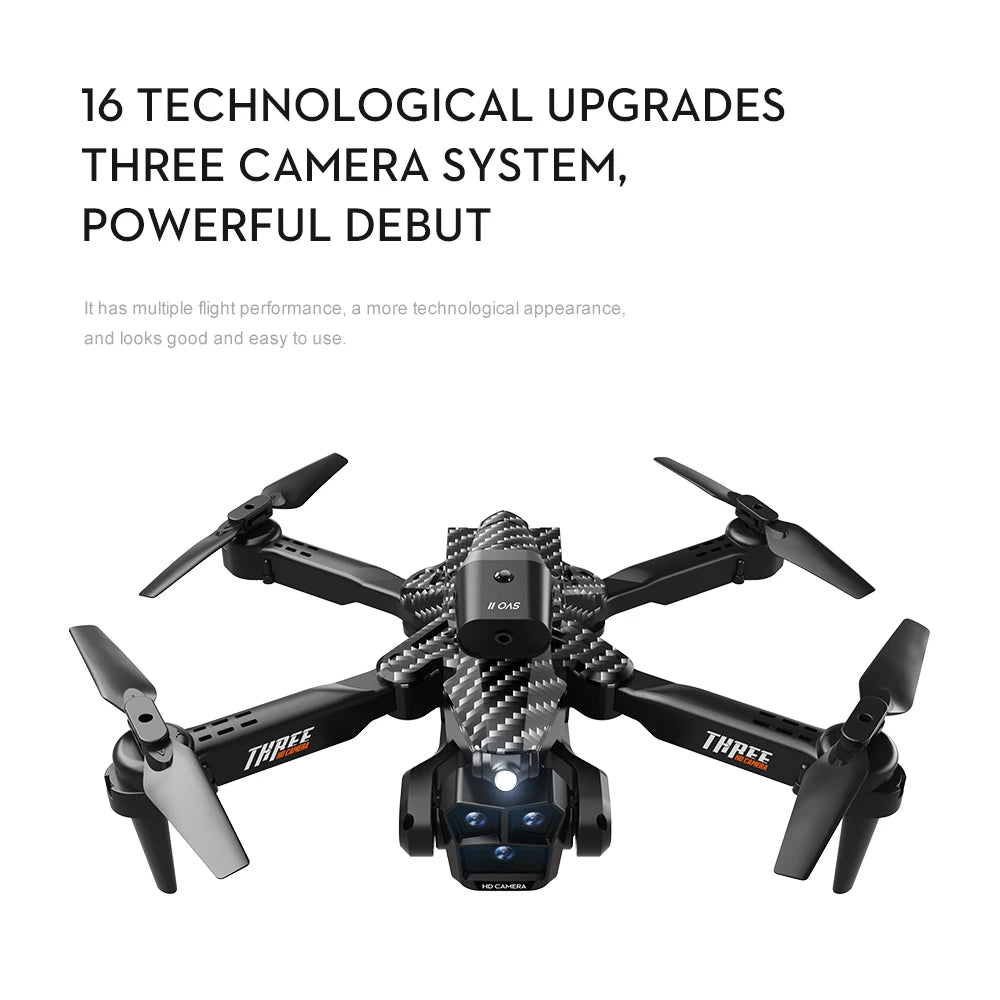 K10 MAX Drone Carbon Fibre Professional 8K HD Three Camera Obstacle Avoid Aerial Photography Optical Flow Brushless Quadrotor