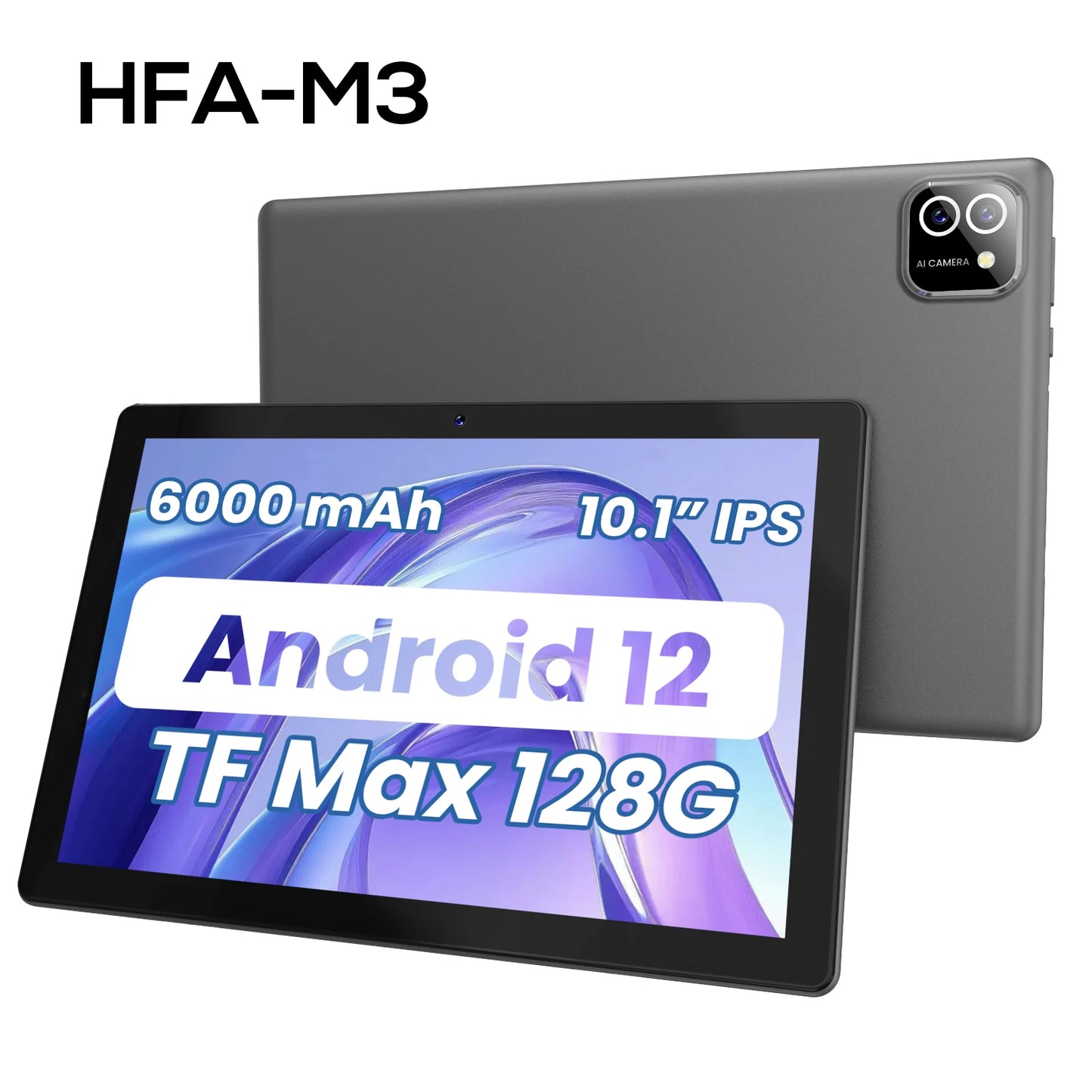 I-Atar 10-inch Android 12 tablet, quad-core processor, 4GB RAM, 64GB ROM, 128G expandable tablet, high-definition touchscre