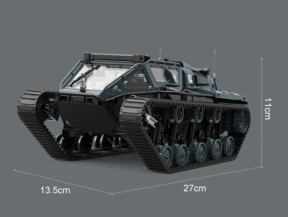 JJRC C8812 / C8812 MAX RC Car Full Scale Tracked Tank Simulation 2.4G Remote Control Car Drift LED Light Off-Road RC Toy As Gift