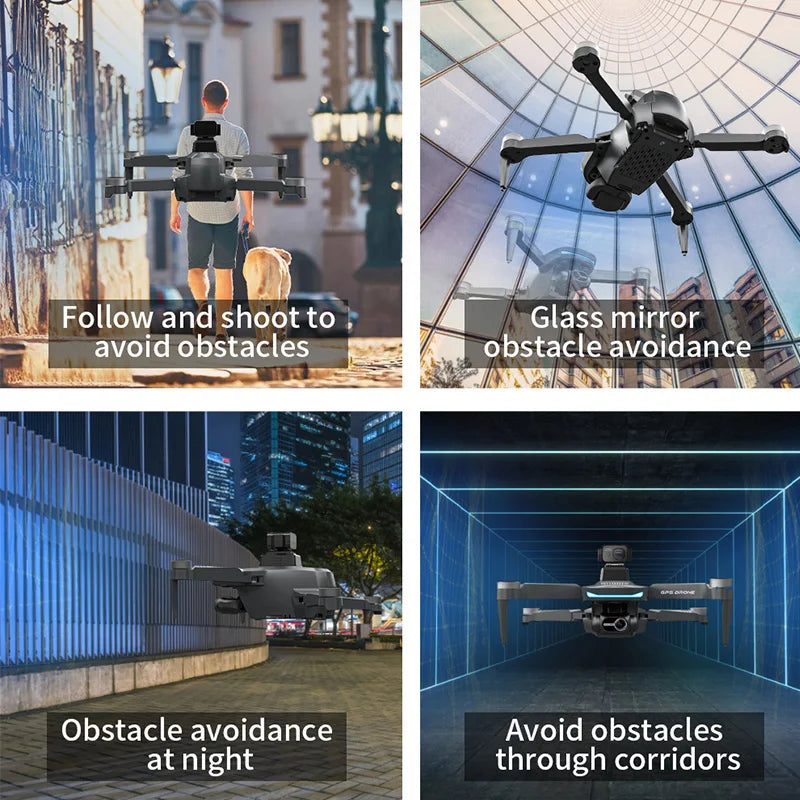 L200 PRO MAX GPS Drone with 2-axis Gimbal Professional Anti-shake 4K HD Camera FPV Drone 360° Obstacle Avoidance Quadcopter Toys