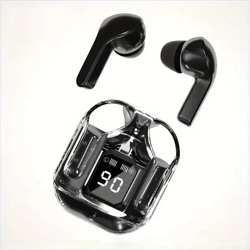 In-ear wireless earphones for gaming, sports, outdoor activities, leisure, and sleep, featuring an LED digital display, ideal fo