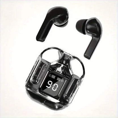 In-ear wireless earphones for gaming, sports, outdoor activities, leisure, and sleep, featuring an LED digital display, ideal fo