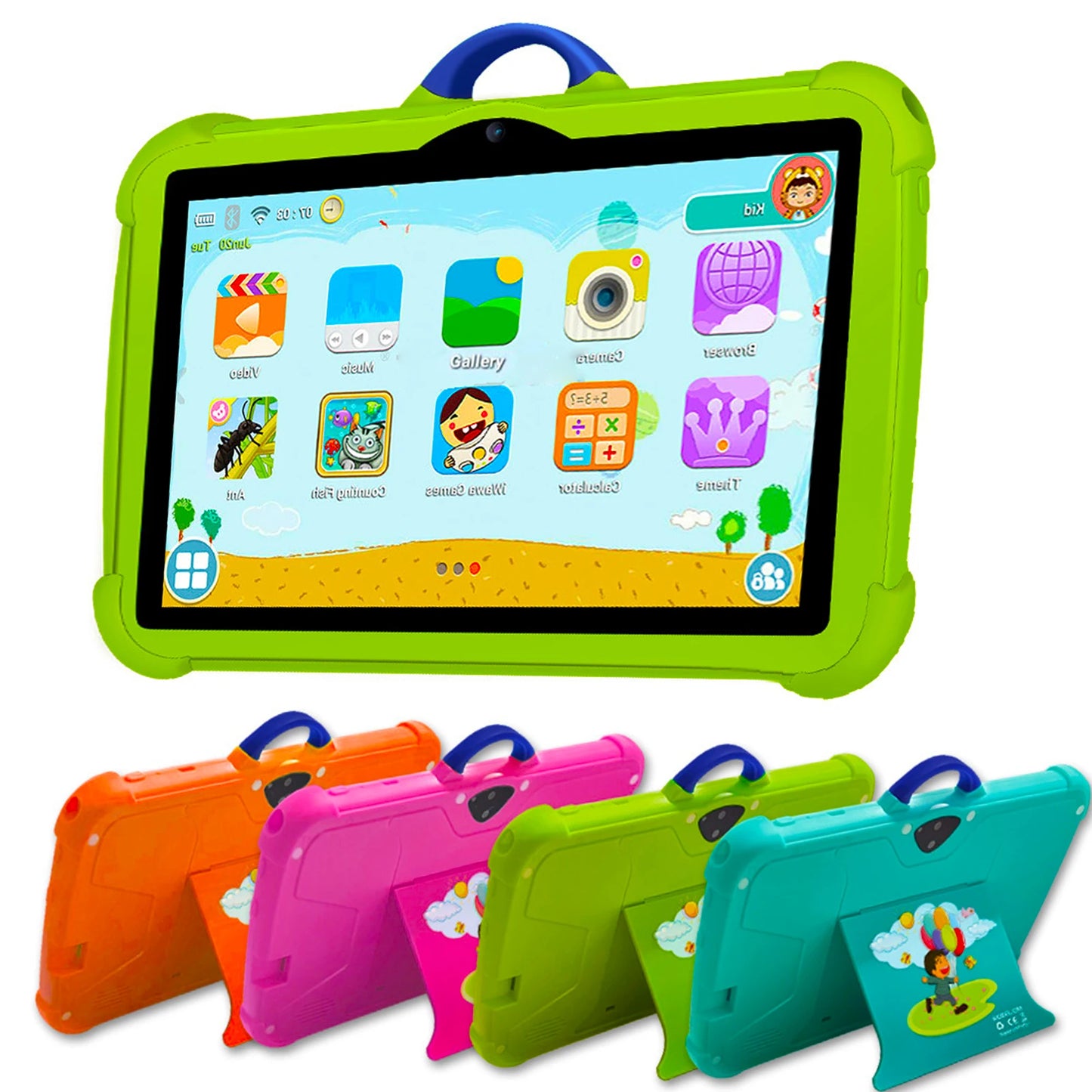NEW 7 Inch Tablet Android 13 Children Tablet PC for Learning 4GB RAM 64GB ROM Quad Core 4000mAh Wifi 5 1024x800 IPS Kids Tablets