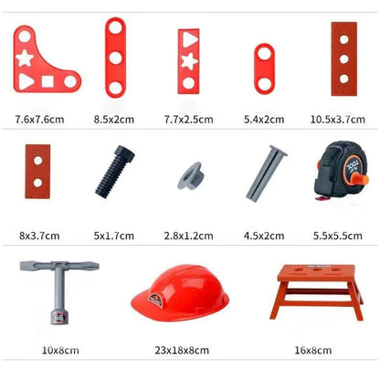 Maintenance Tools Engineer Simulation Children's ToolboX Pretend Toy Electric Drill Screwdriver Tool Kit Play Box Set For Kids