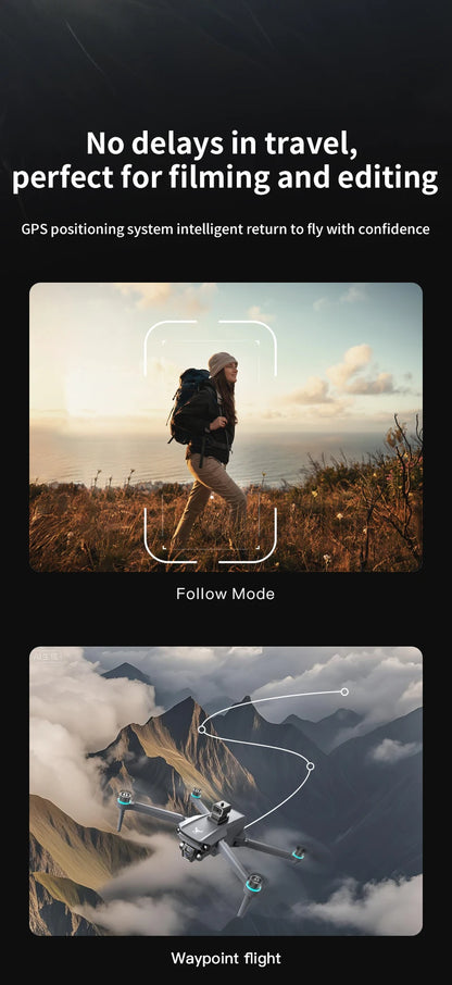 GPS Drone with Touch Screen EIS Camera Anti-shake 8K Aerial Brushless Drones 5G GPS 8K HD Cameras Large UAV Dron RC Quadcopter