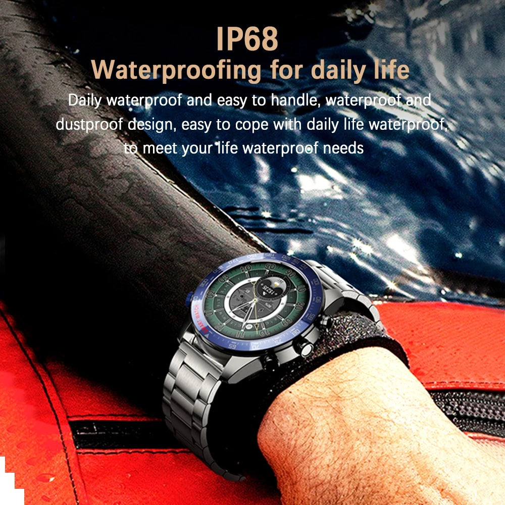 Men's Business Smart Watch AMOELD HD Screen Bluetooth Call Smartwatch NFC GPS Sports Smartwatch 2025 New