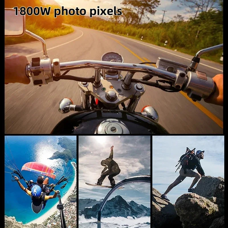 4K Mini Sport DV Action Sport Camera Flashlight Helmet Full HD 1080P Video Ideal Bodycam for Bike, Cycle, Motorcycle Camcorder