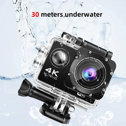 Null 4K Outdoor WiFi Action Camera Helmet Video Recording 4K/30FPS WiFi 2.0" 170DGPS 4X Zoom Underwater Waterproof Sports Camera